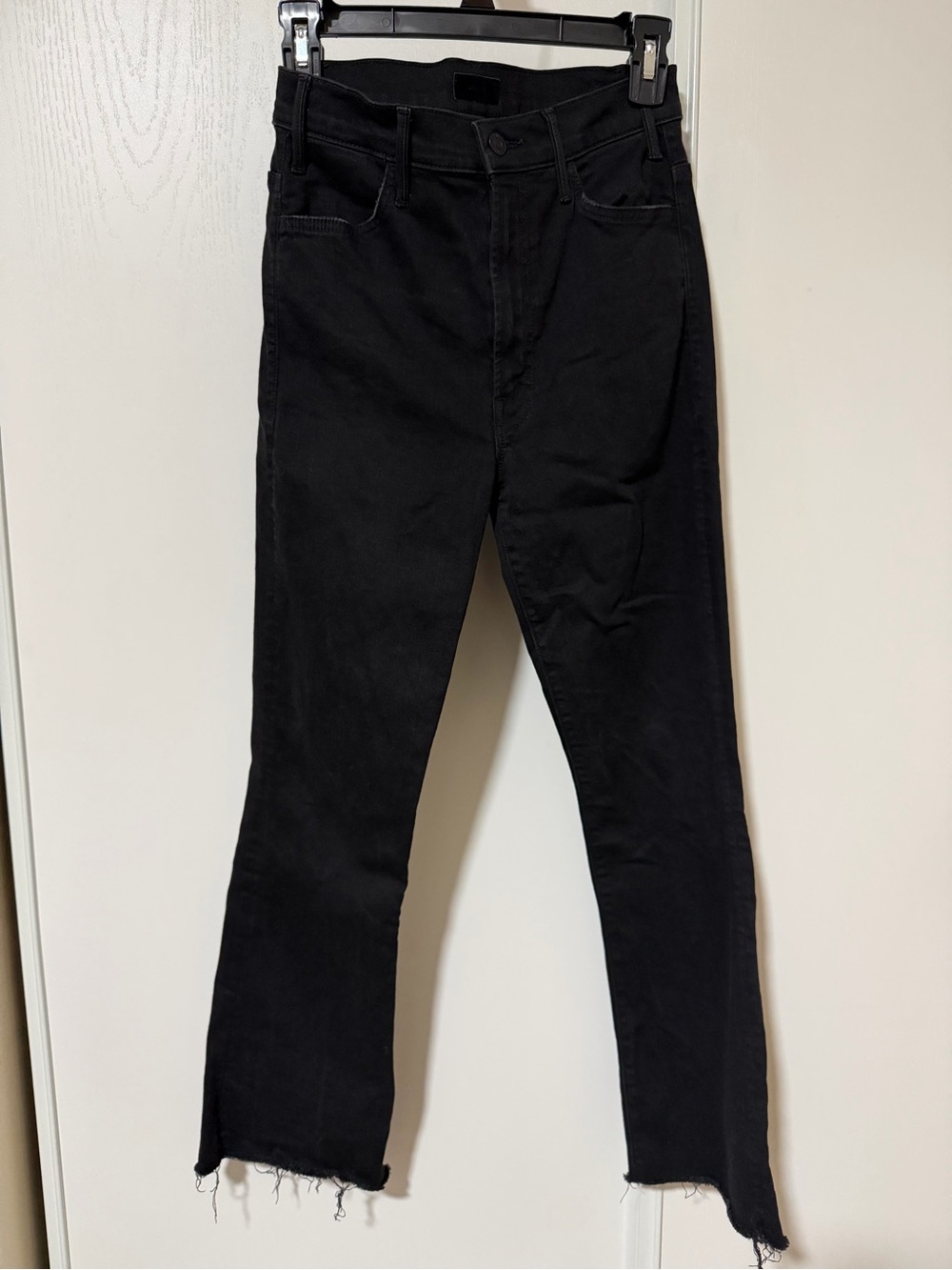 Mother black Jeans THe Hustler Ankle Fray